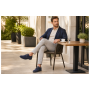 Pantofi barbati bleumarin din piele naturala intoarsa GKR103BLVEL
